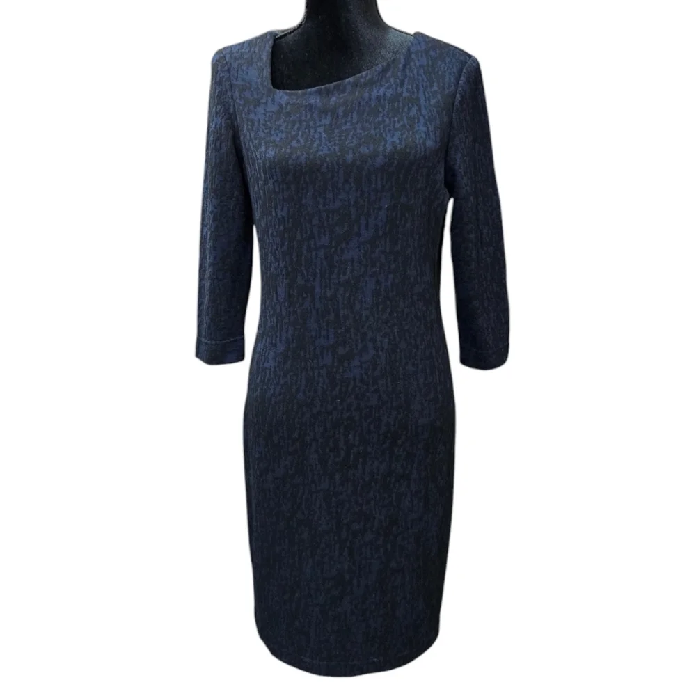 Ellen Tracy Knee Length 3/4 Sleeve Sheath Formal Career Dress 10
